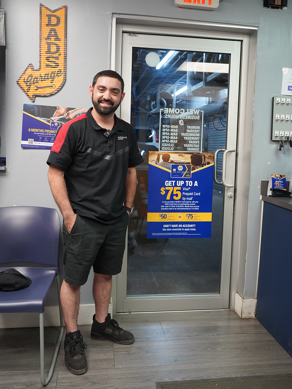 Jonathan at the shop